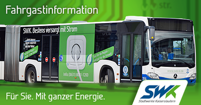 SWK Facebook-Post Fahrplanänderung, SWK-Bus und Logo