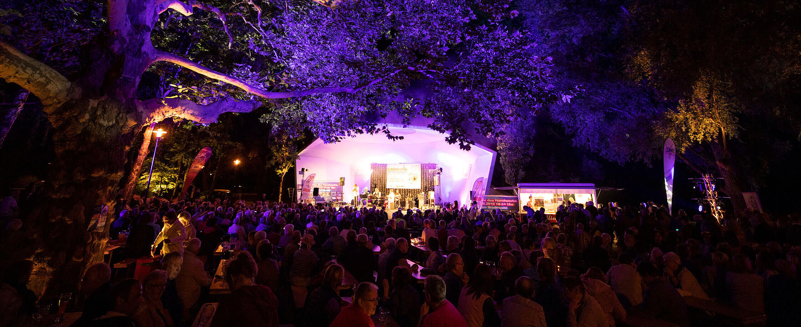 Menschenmenge bei einem Konzert des SWK Sommerswing