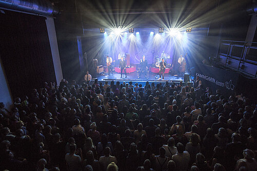 Konzert Kammgarn Kaiserslautern, Band auf Bühne und Publikum