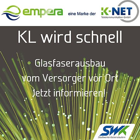 Werbung SWK, empera, k-net Glasfaserausbau