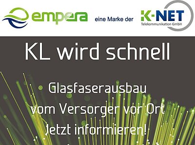 Werbung SWK, empera, k-net Glasfaserausbau