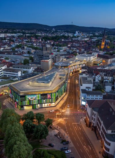 Blick von Oben auf die Lautrer Innenstadt